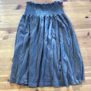 Organic cotton smocked waist skirt
